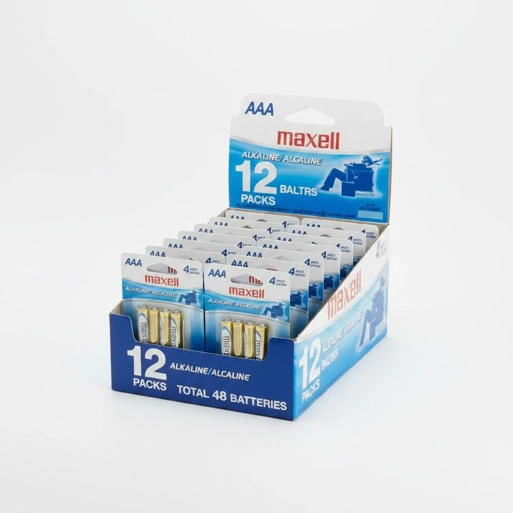 48 Count MAXELL 723865 Ready-to-go Long Lasting Reliable Alkaline AAA Battery
